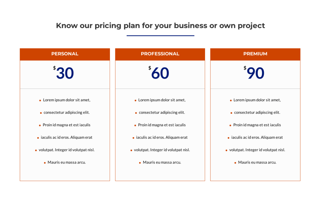 Industrial Construction – Pricing / Plans