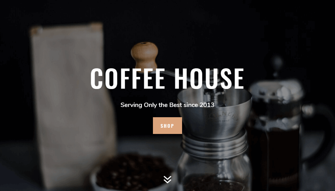 Coffee Shop – Landing/Header