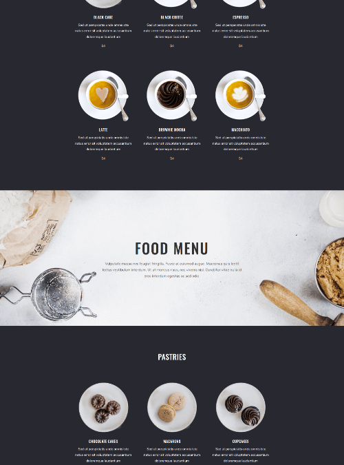 Coffee Shop – Menu