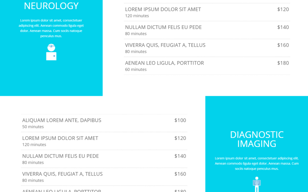 Medical – Services Pricing