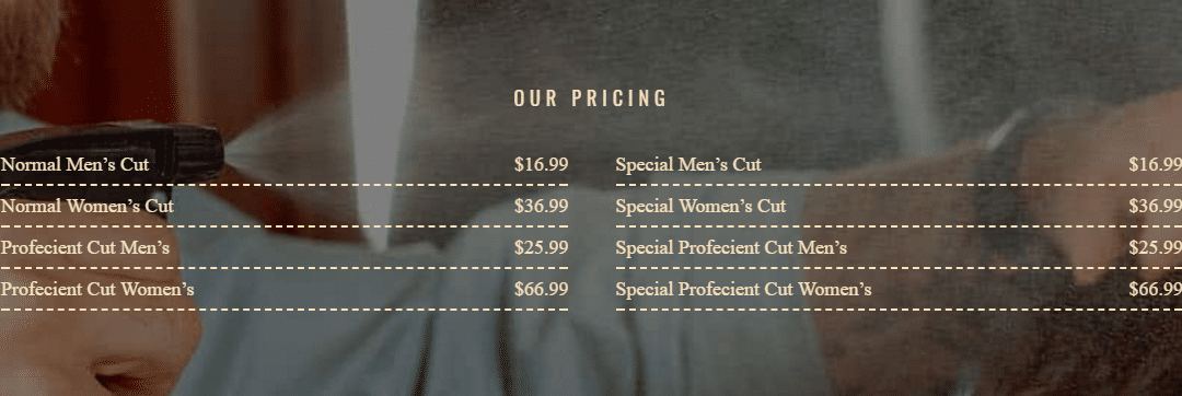 Barber 2 – Pricing