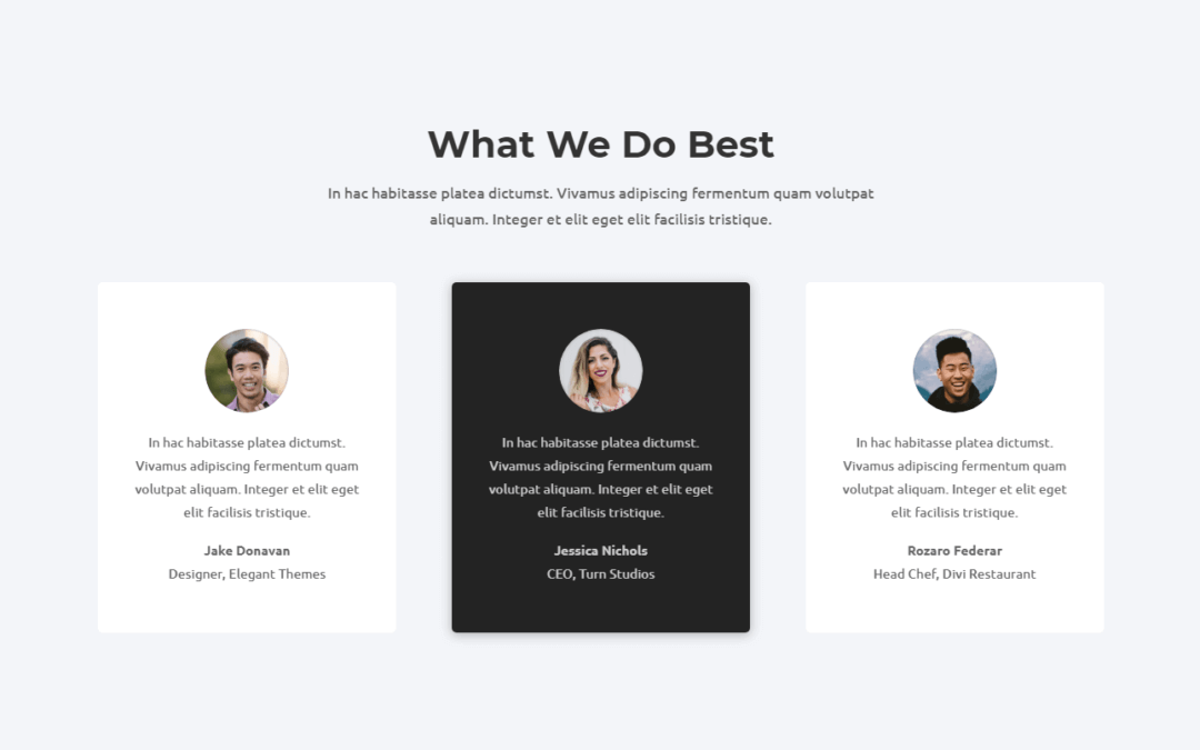 Web Agency – Services/Testimonials